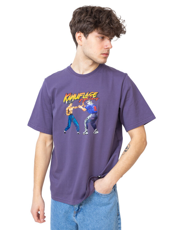 Kamuflage Kamuflage T-Shirt Endgame Fioletowy Oversize