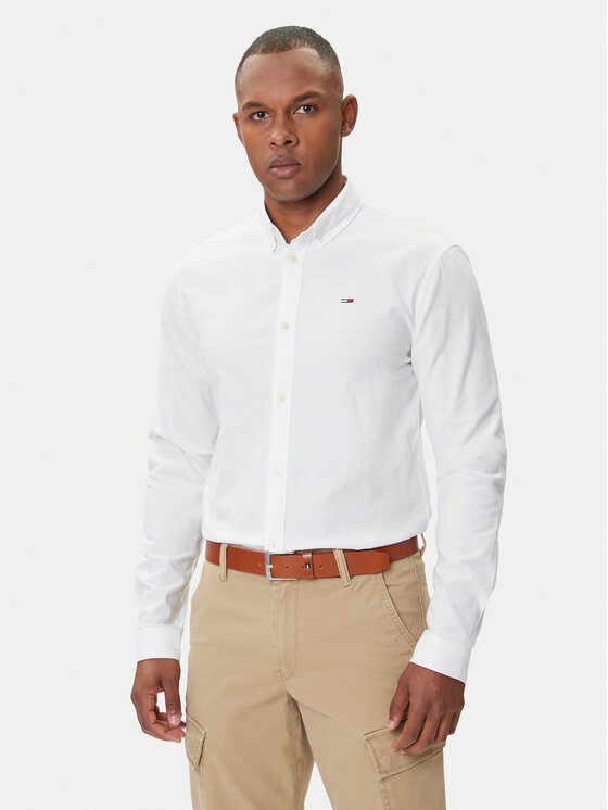 Tommy Jeans Tommy Jeans Ing Oxford DM0DM09594 Fehér Slim Fit