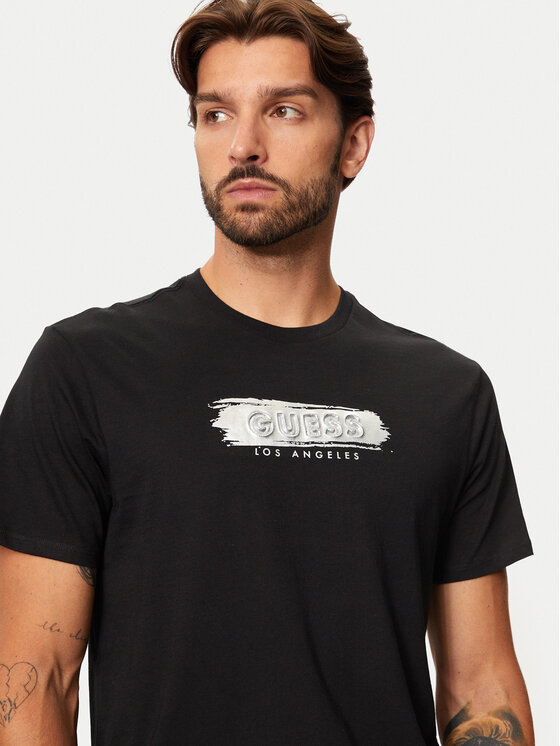 Guess Guess Majica M4BI61 K9RM1 Črna Slim Fit