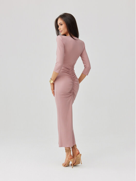 Roco Fashion Roco Fashion Abito da cocktail Mireya Rosa Slim Fit