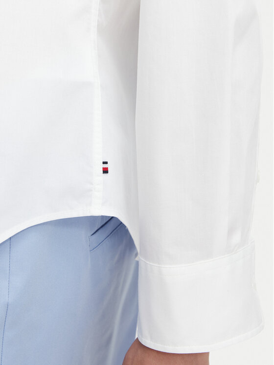 Tommy Hilfiger Tommy Hilfiger Риза WW0WW47169 Бял Regular Fit