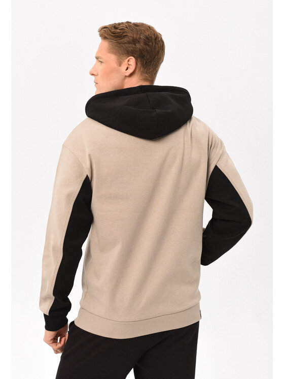 Volcano Volcano Bluza B-BLOCK Beżowy Regular Fit