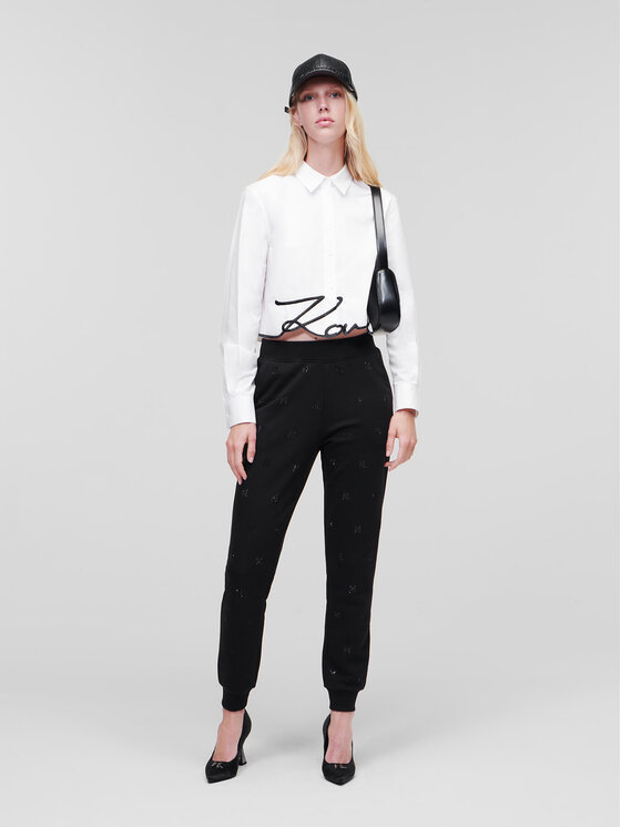 KARL LAGERFELD KARL LAGERFELD Camicia Signature 226W1605 Bianco Regular Fit