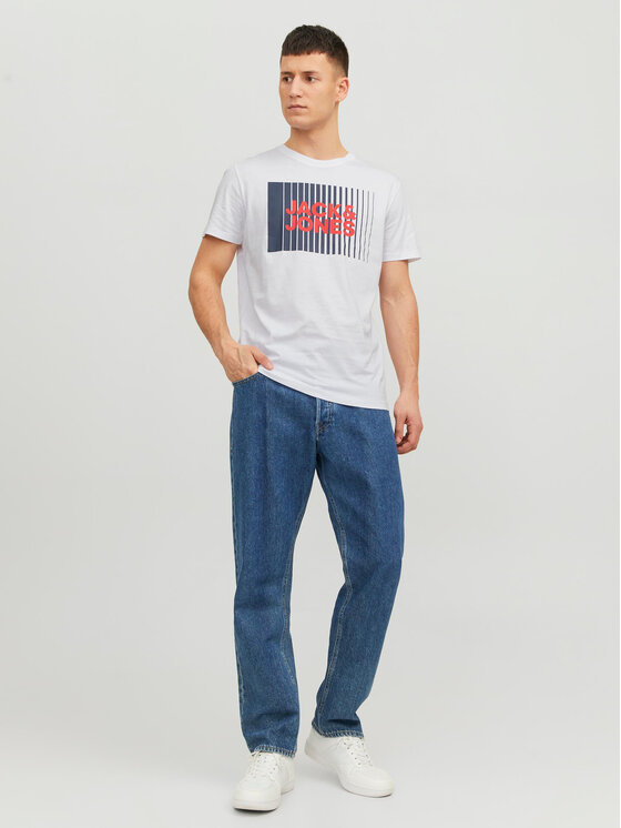 Jack & Jones Jack & Jones T-Shirt Corp 12233999 Biały Standard Fit
