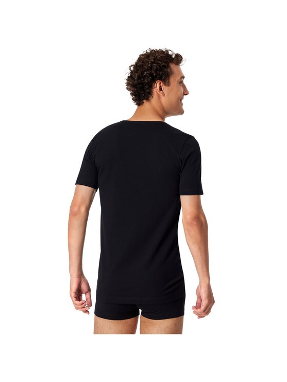 SCHIESSER SCHIESSER T-Shirt 27326 Czarny Comfort Fit