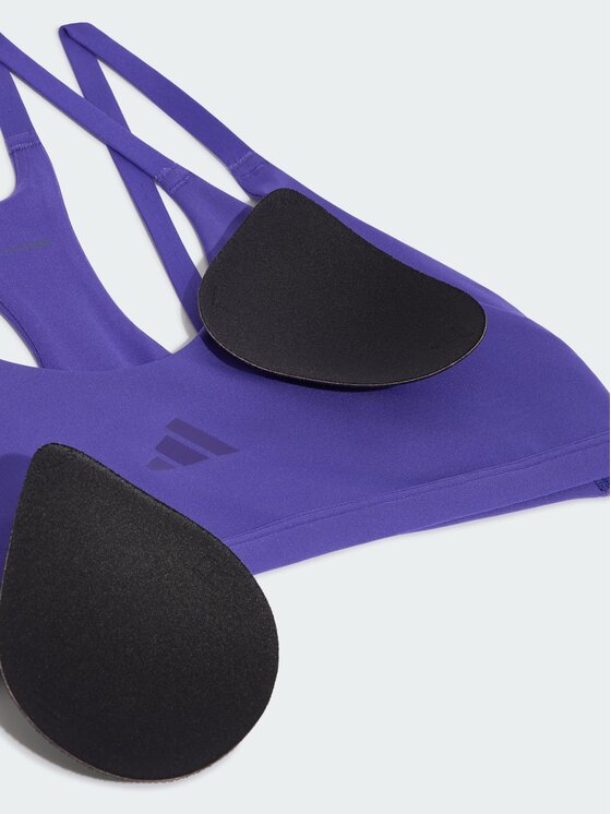 adidas adidas Αθλητικό σουτιέν Optime Workout Strappy Light Support Bra KS6041 Μωβ
