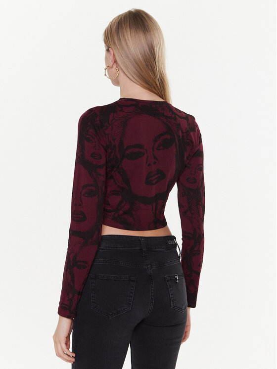 Guess Guess Блузка W3RI58 KA0Q3 Бордовий Slim Fit