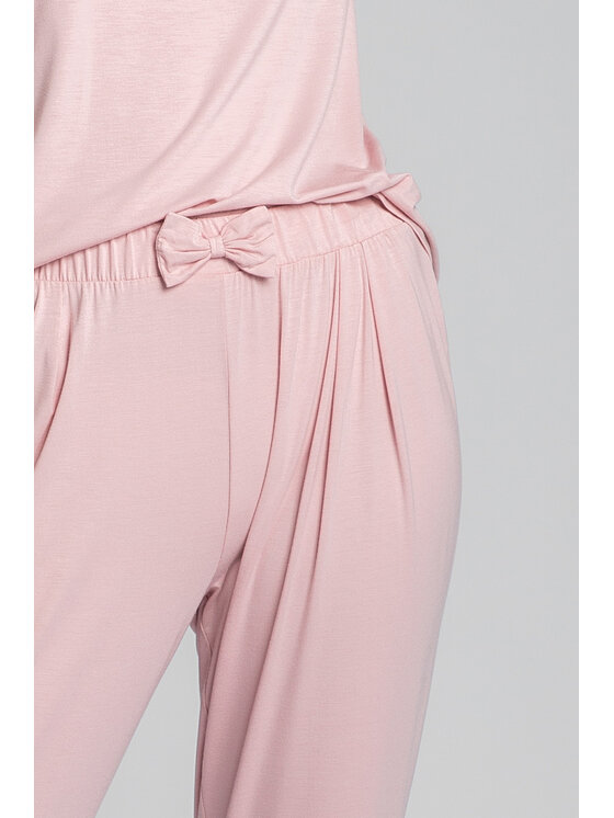 LaLupa LaLupa Spodnie piżamowe LA025 Różowy Comfortable Fit