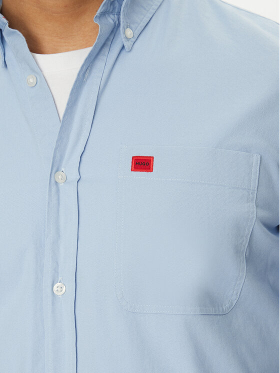 HUGO HUGO Camicia Evito 50479302 Celeste Slim Fit