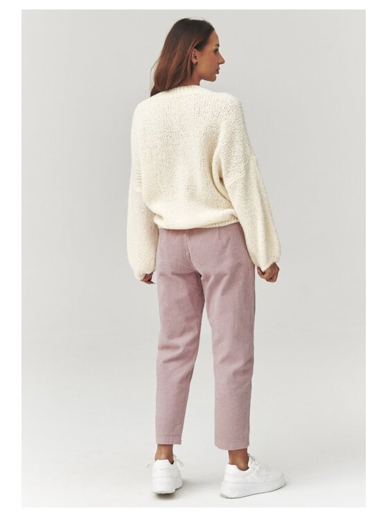 Makadamia Makadamia Sweter C37 Écru Loose Fit