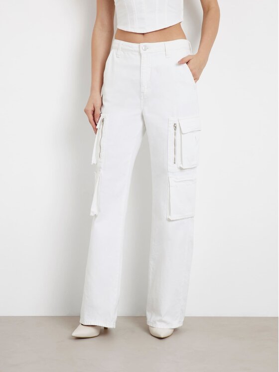 Guess Guess Jeansy 164951 Biały Relaxed Fit