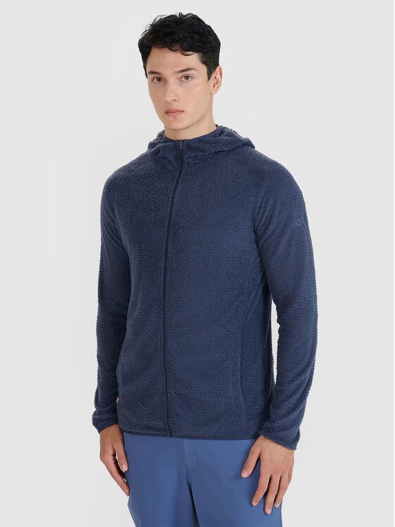 4F 4F Felpa di pile 4FWSS25TFSWM473-22S Grigio scuro Regular Fit