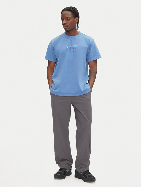 G-Star Raw G-Star Raw T-Shirt Multi Logo D26049-C756 Niebieski Loose Fit