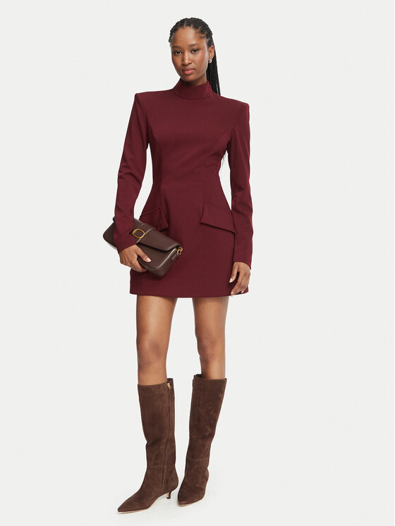 Bardot Bardot Sukienka koktajlowa Lizet 60764DB Bordowy Slim Fit