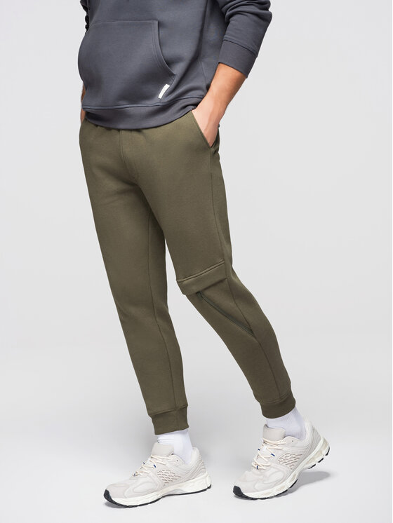 Ombre Ombre Spodnie dresowe P1529 Zielony Regular Fit