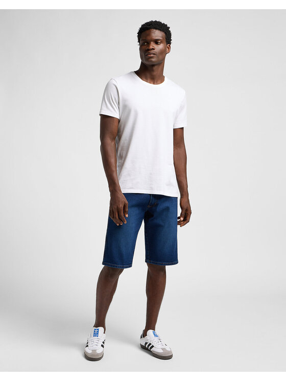 Wrangler Wrangler Szorty jeansowe RUSTLER SHORT Niebieski Straight Fit