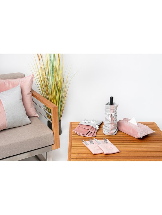 Doram design Doram design Dekoracja Welurowe etui na chusteczki Mellow Różowy