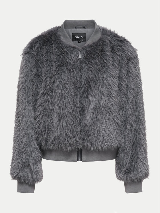 ONLY ONLY Γούνα Manny 15322405 Γκρι Regular Fit