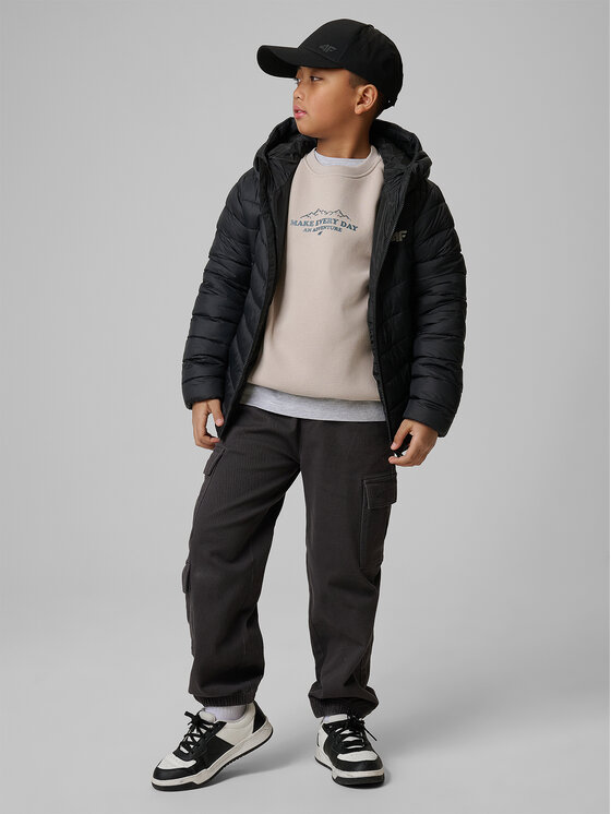 4F 4F Kurtka puchowa OUTERWEAR Czarny Regular Fit