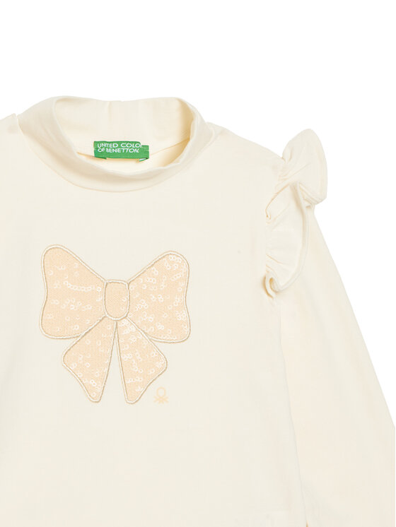 United Colors Of Benetton United Colors Of Benetton Majica 3Q8DG10GG Écru Regular Fit