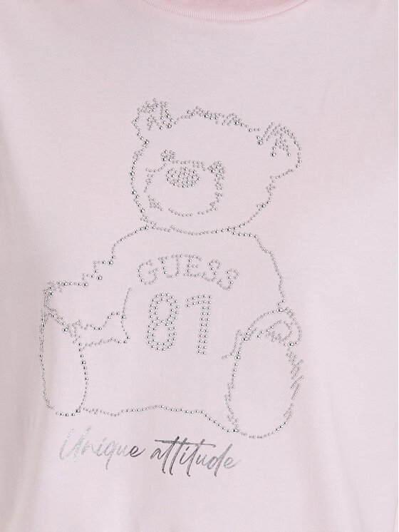 Guess Guess Marškinėliai V5BI16 K8FQ4 Rožinė Regular Fit
