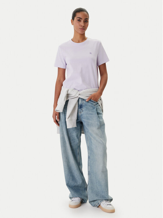Calvin Klein Jeans Calvin Klein Jeans T-Shirt Monogram LV047B224G Fialová Regular Fit