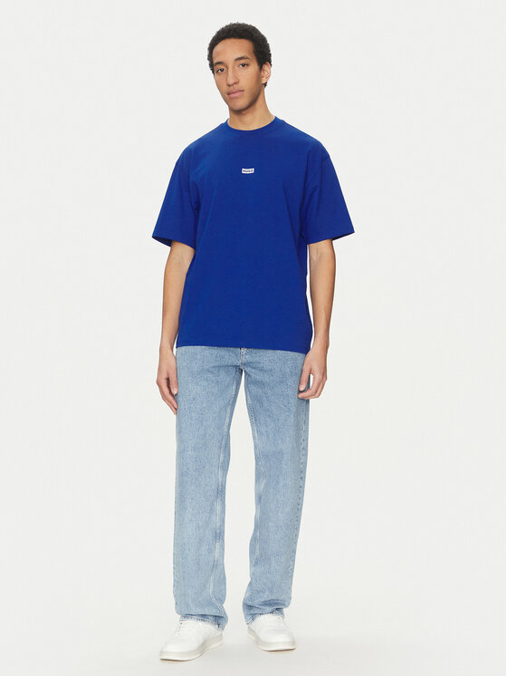 HUGO HUGO T-Shirt Nalono 50509776 Niebieski Loose Fit