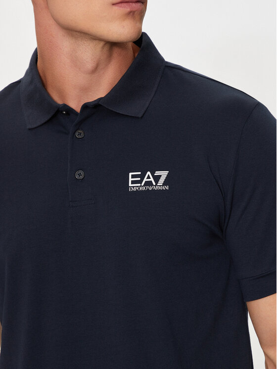 EA7 Emporio Armani EA7 Emporio Armani Polo 8NPF14 PJVQZ 0562 Granatowy Regular Fit