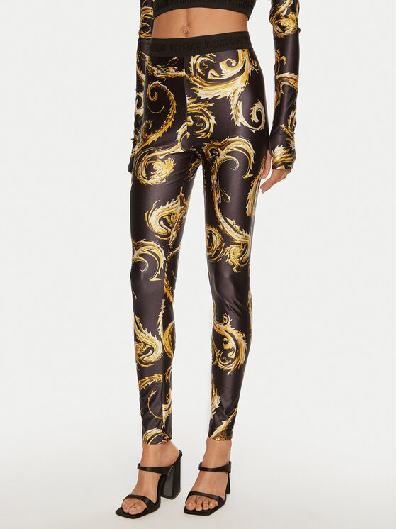 Versace Jeans Couture Leggings 77HAC101 JS360 Crna Slim Fit