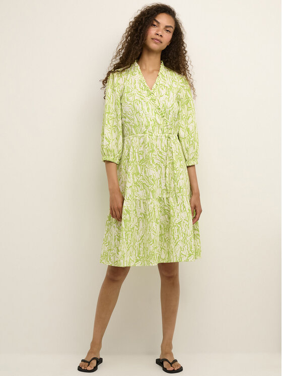 Karen by Simonsen Karen by Simonsen Poletna obleka Helia 10104311 Zelena A-Line Fit