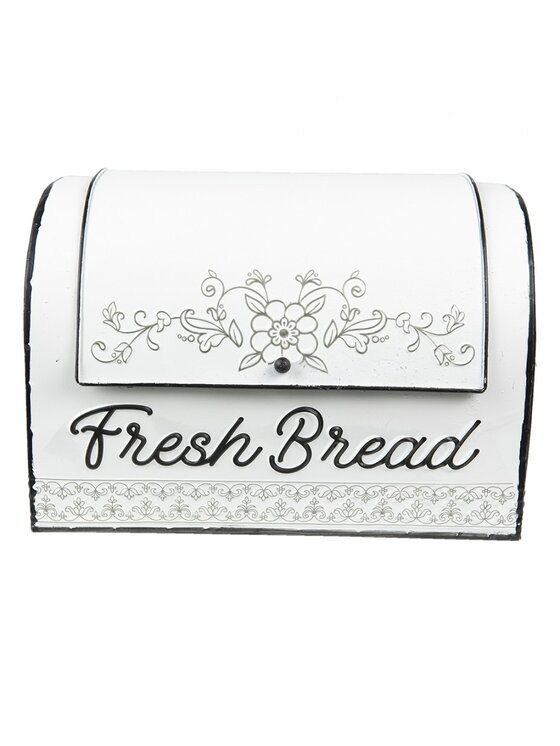 MIAhome MIAhome Chlebak metalowy retro Fresh Bread Biały