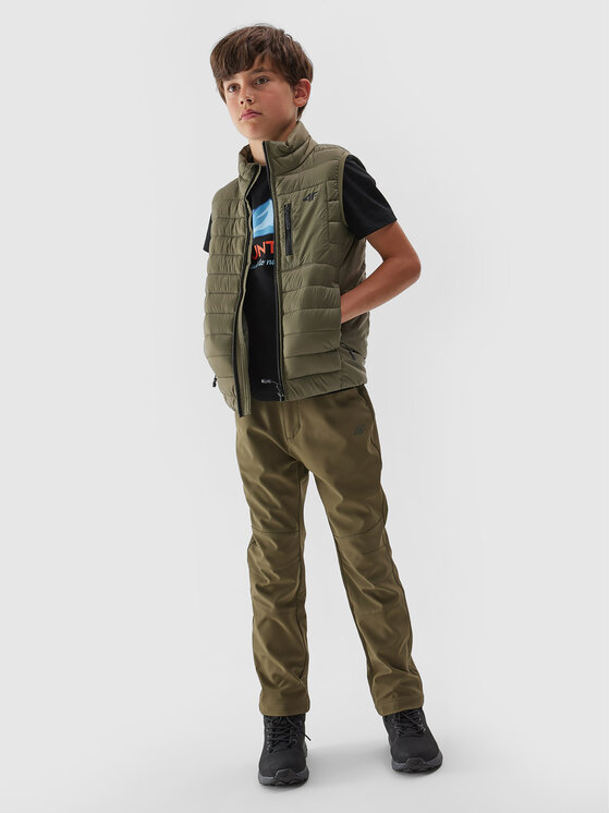 4F 4F Kamizelka 4FJAW23TVJAM040 Khaki Regular Fit
