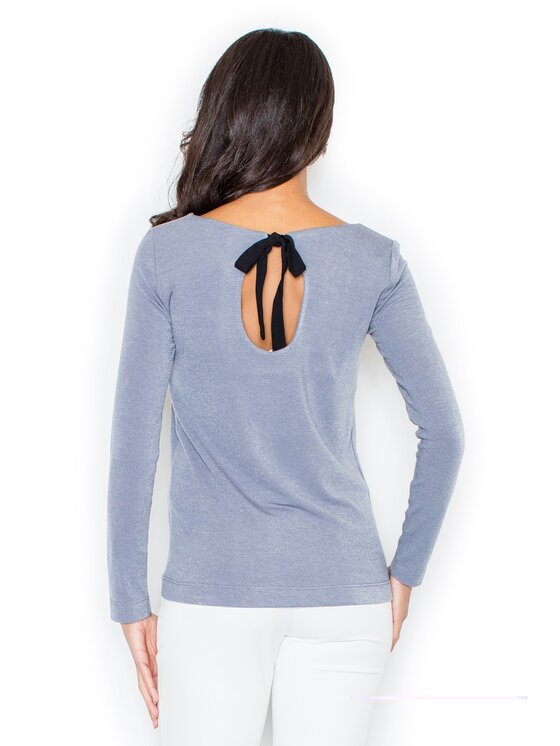 FIGL FIGL Sveter M244 Sivá Regular Fit