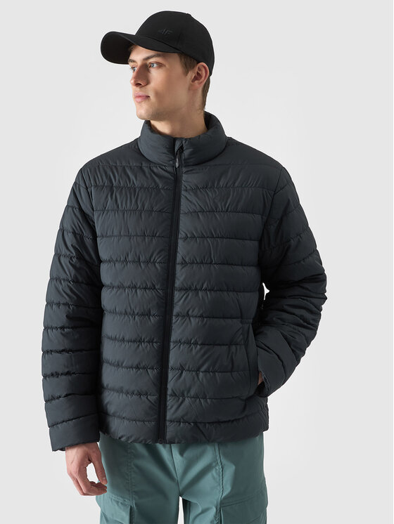 4F 4F Kurtka puchowa BASIC+ Czarny Regular Fit