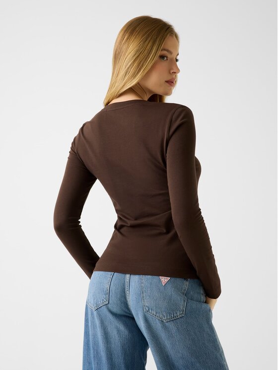 Guess Guess Marškinėliai 180334 Ruda Classic Fit