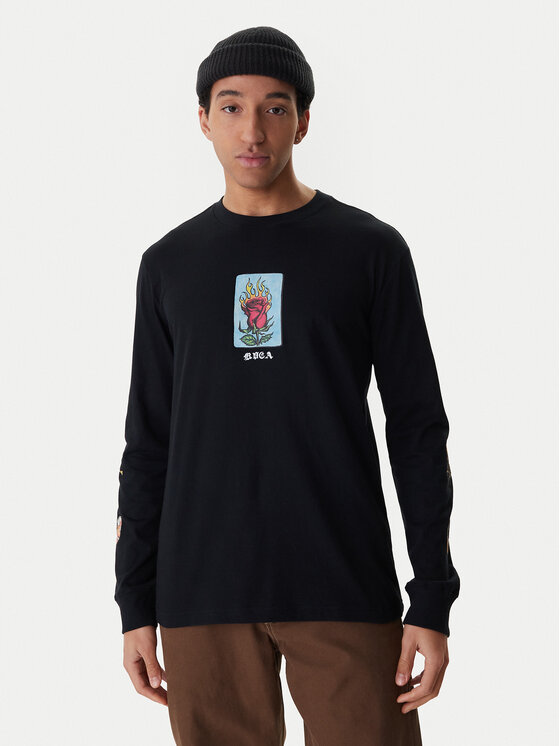 RVCA RVCA S dlhými rukávmi Dayshift EVYZT00306 Čierna Regular Fit