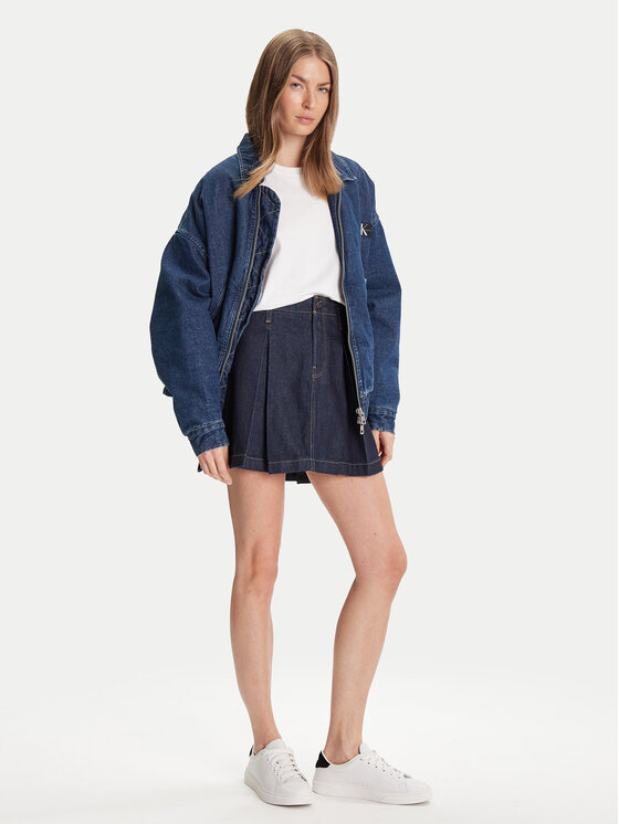 Calvin Klein Jeans Calvin Klein Jeans Spódnica jeansowa LV047C717G Granatowy Regular Fit