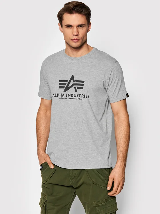 Alpha Industries T-Shirt Basic 100501 Grau Regular Fit