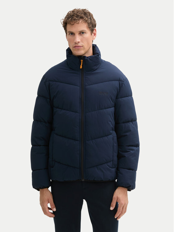 Tom Tailor Denim Giubbotto invernale 1043794 Blu scuro Relaxed Fit, taglia : XL