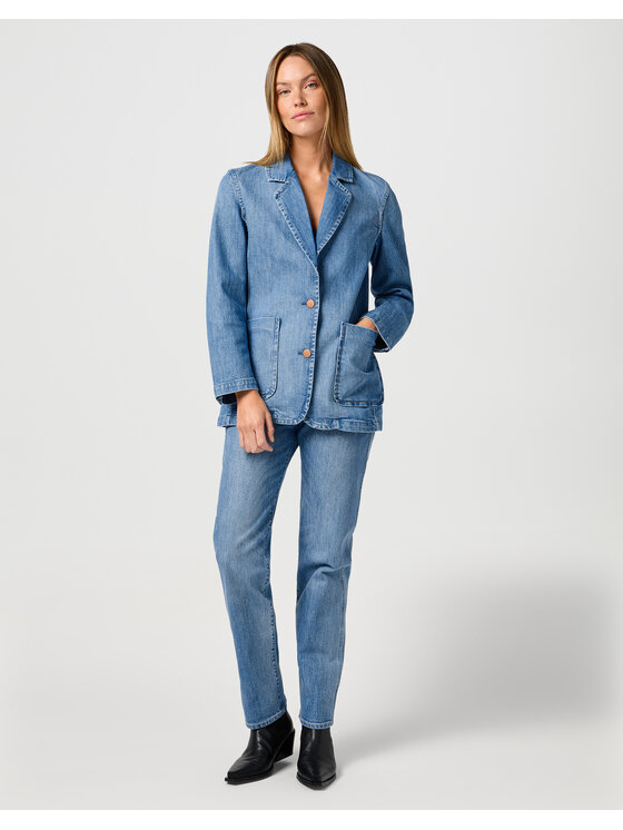 Wrangler Wrangler Marynarka 112362586 BLAZER Niebieski Regular Fit