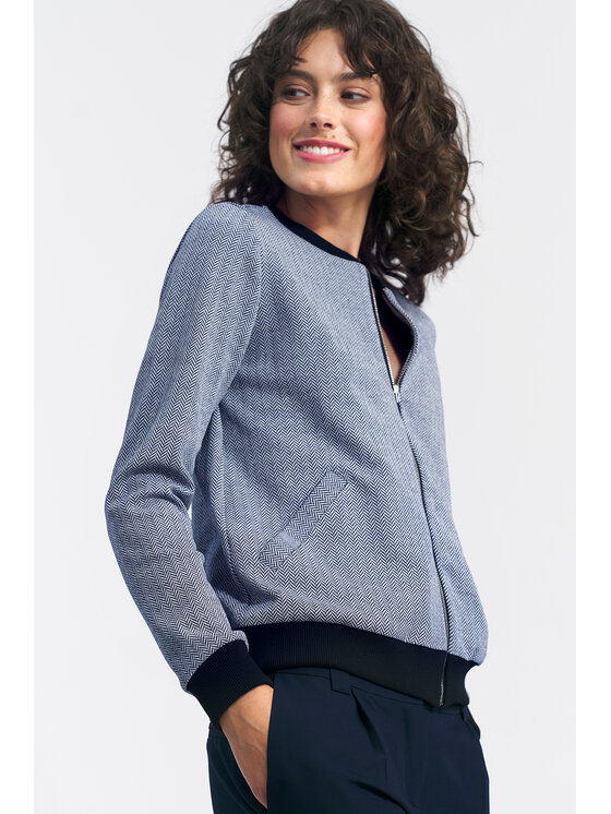 NIFE NIFE Bluza BL09 Granatowy Loose Fit