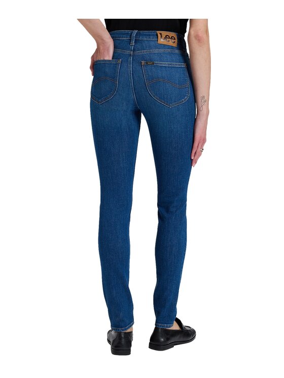 Lee Lee Jeansy 112387496 Niebieski Skinny Fit