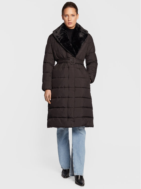 TWINSET TWINSET Μπουφάν μεταβατικό 222TT2230 Μαύρο Regular Fit