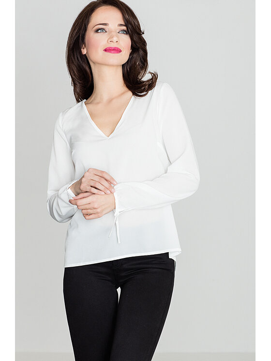Lenitif Lenitif Blusa K385 Écru Regular Fit