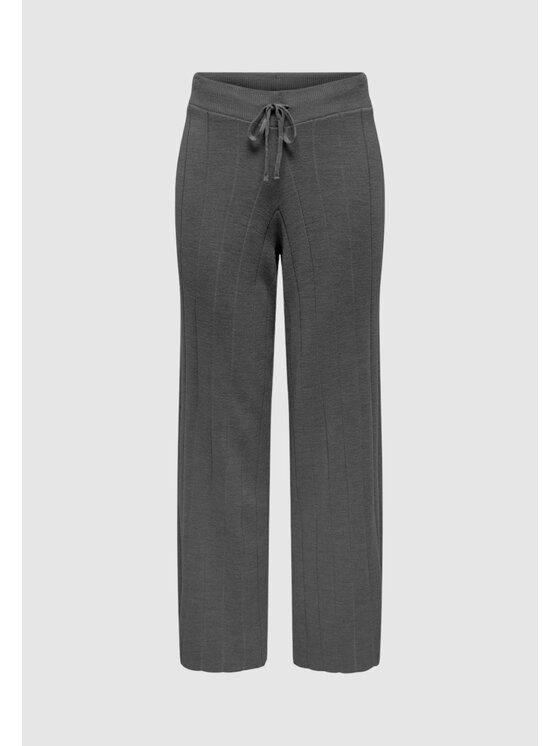 ONLY ONLY Παντελόνι γυναικείο ONLTESS MW PANT KNT Γκρι Regular Fit
