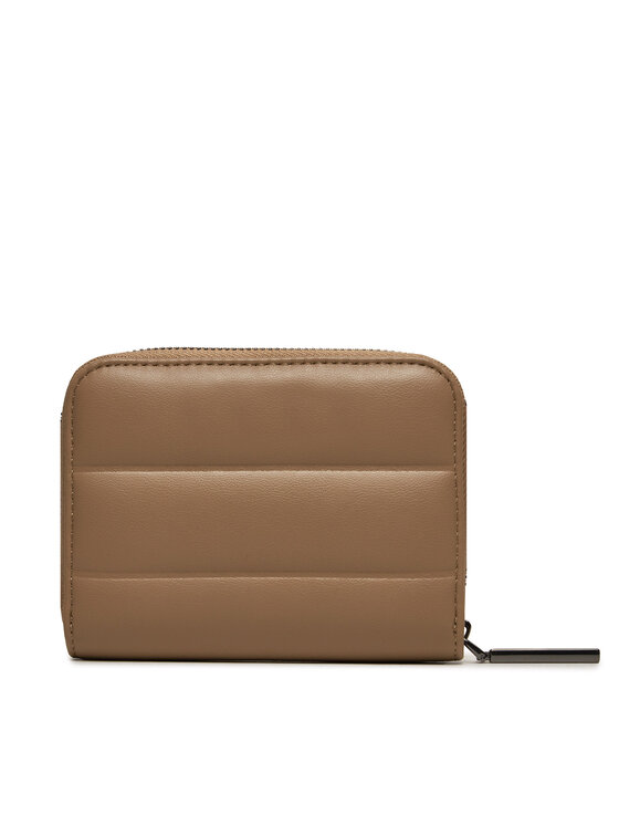 Calvin Klein Calvin Klein Малък дамски портфейл Line Quilt Medium Zip Around K60K612201 Кафяв