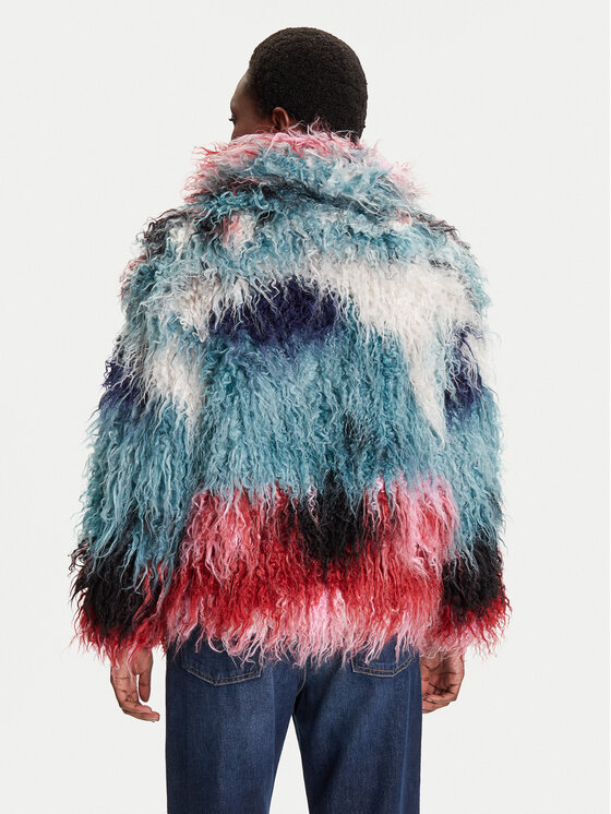 Desigual Desigual Кожено палто Cloud Lacroix 25WWEW02 Цветен Loose Fit
