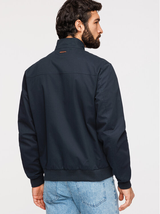 Ombre Ombre Kurtka przejściowa OM-JANP-0326 Granatowy Regular Fit