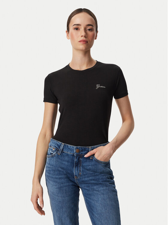 Guess Guess T-Shirt W6YI12 K3751 Černá Regular Fit