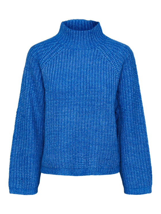 Pieces Pieces Bluză cu gât 17128212 Albastru Regular Fit